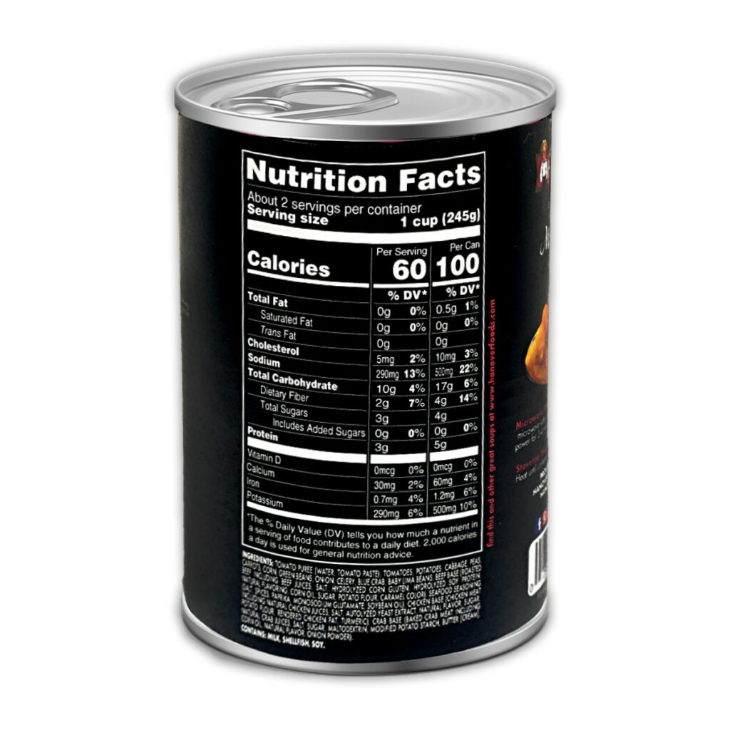 Hanover Foods Maryland Crab Soup a premium product at affordable prices.