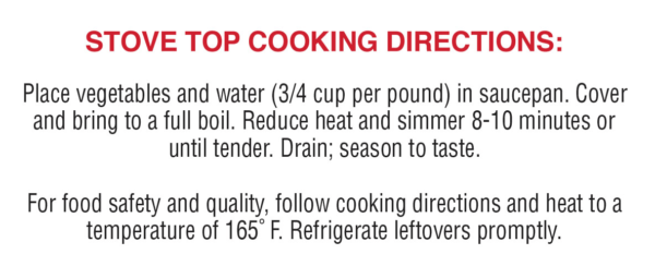 Stove top cooking directions | Hanover Foods