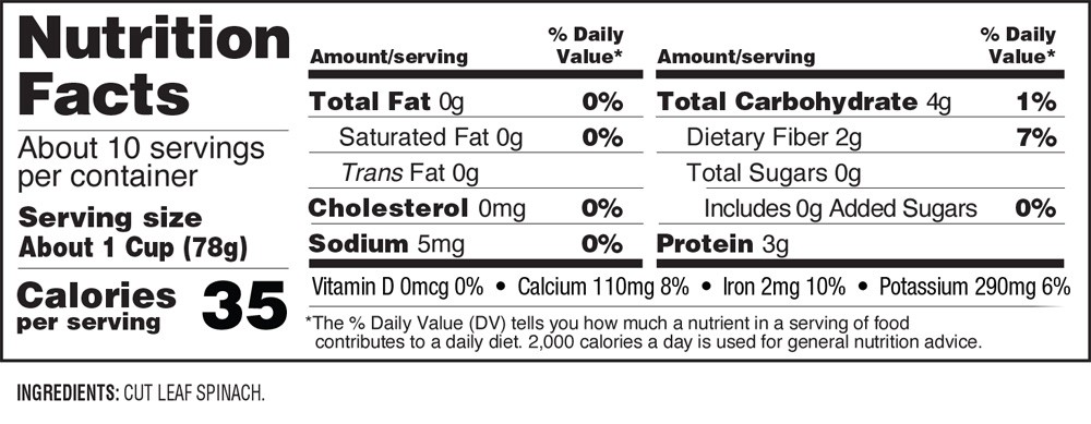 Popeyes Spinach 28oz - Image 2
