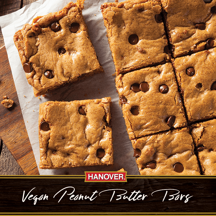 Vegan Peanut Butter Bars | Hanover Foods