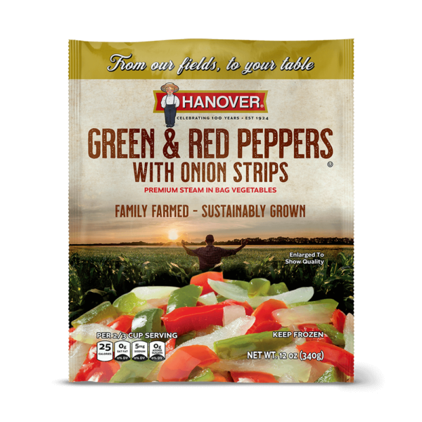 Green & red peppers with onion strips | Hanover Foods