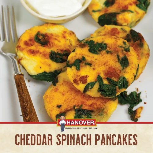 Cheddar Spinach Pancakes