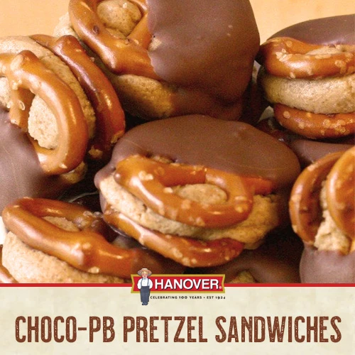 Choco-PB Pretzel Sandwiches