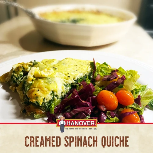 Hanover Steak House Creamed Spinach Quiche