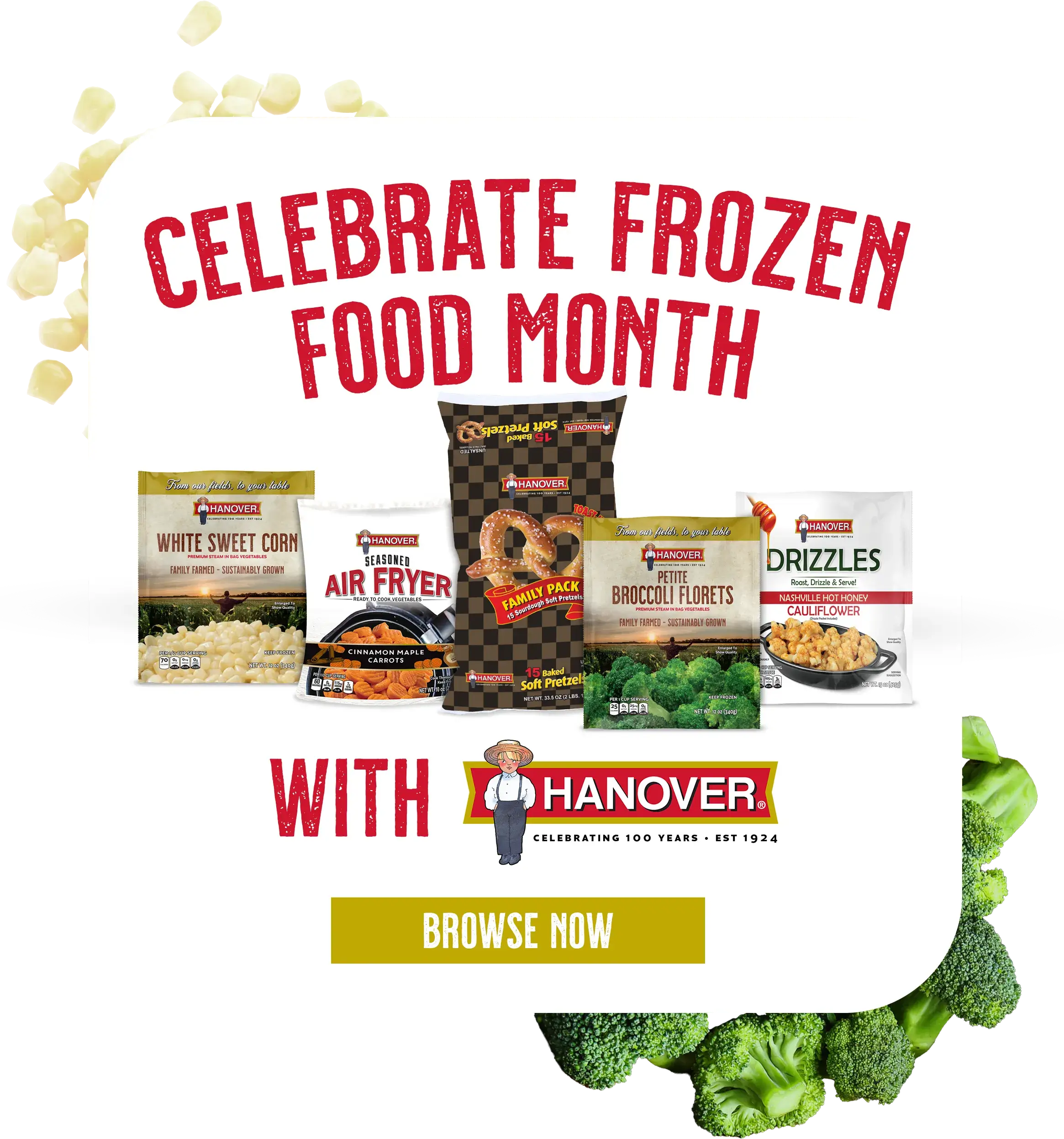 Celebrate Frozen Food Month With Hanover Foods | Browse Now